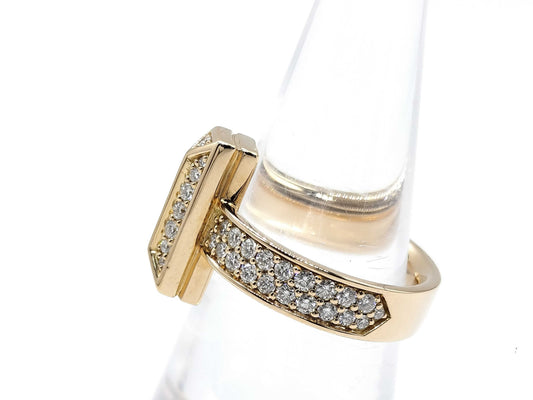 Tiffany & Co. T-One D0.54ct PG Au750 10.0g Ring 