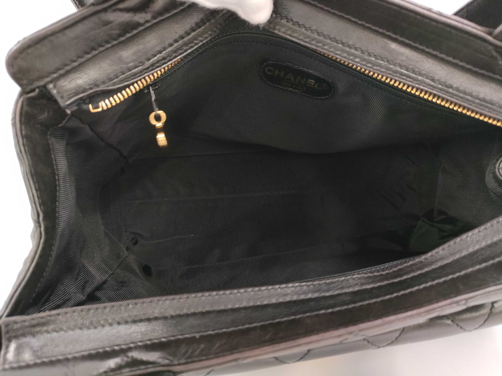 CHANEL Lambskin Turnlock Tote Bag