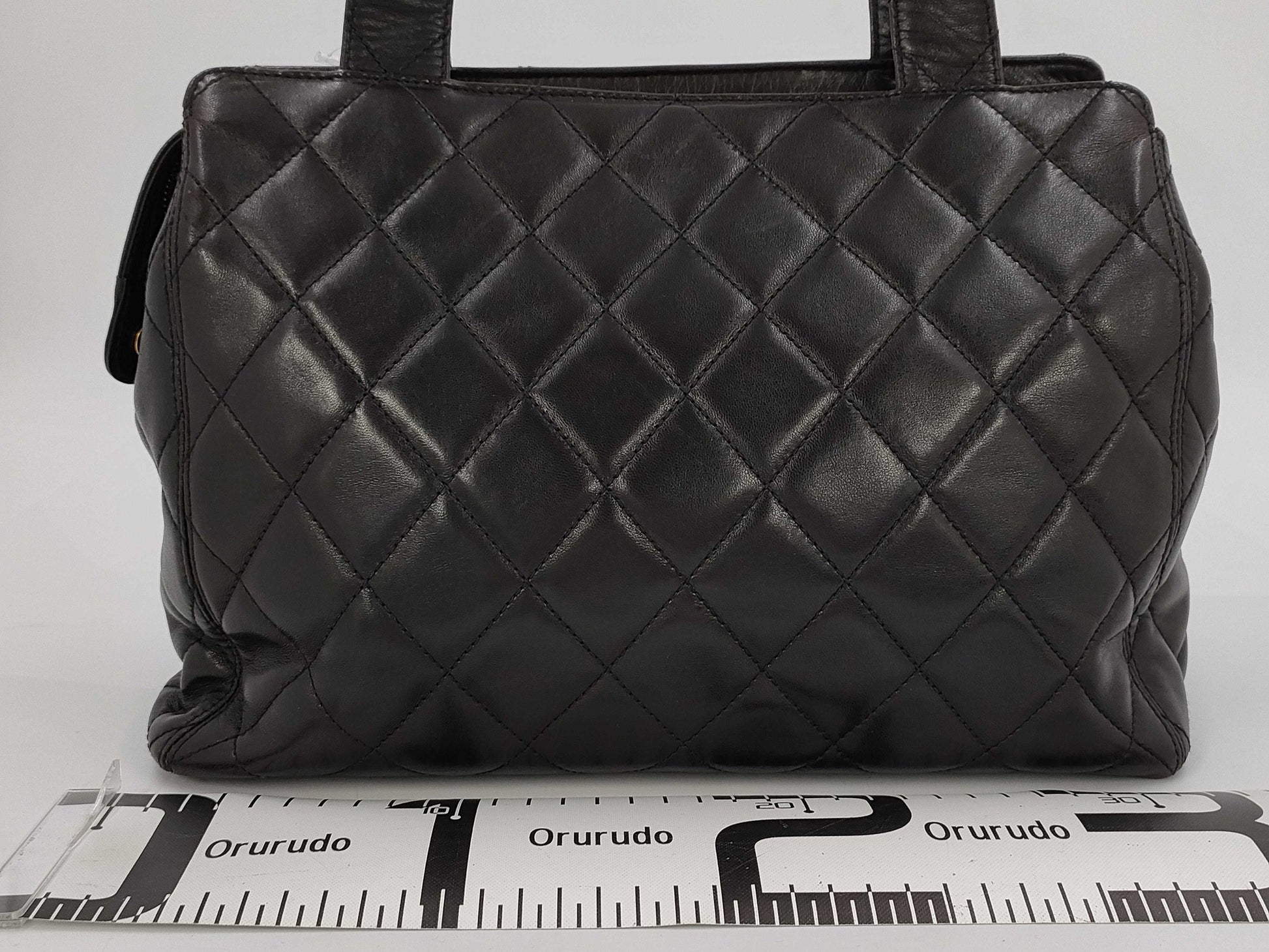 CHANEL Lambskin Turnlock Tote Bag