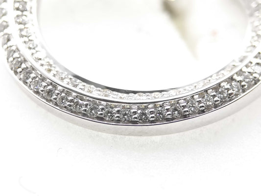 Tiffany & Co. T-One Open Diamond Earrings in WG Au750 8.5g 