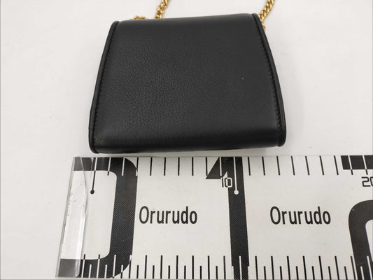 GUCCI Marmont Blondie 0416 Black Chain Wallet Shoulder Bag