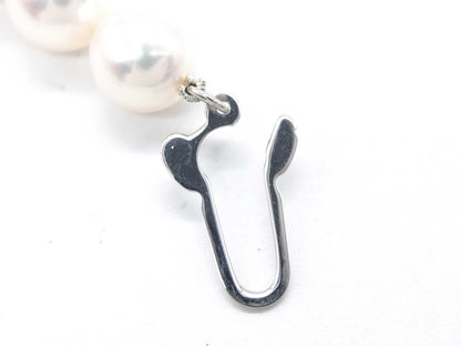 MIKIMOTO M Charm Akoya Pearl Diameter Approx. 8.0mm-8.5mm K14WG 36.8g Necklace 