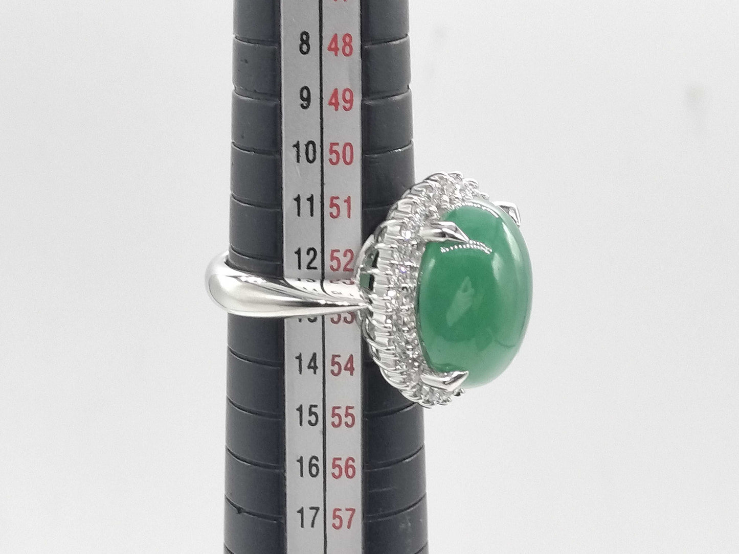 Jade 14.36ct D0.68ct PT900 15.6g Ring 