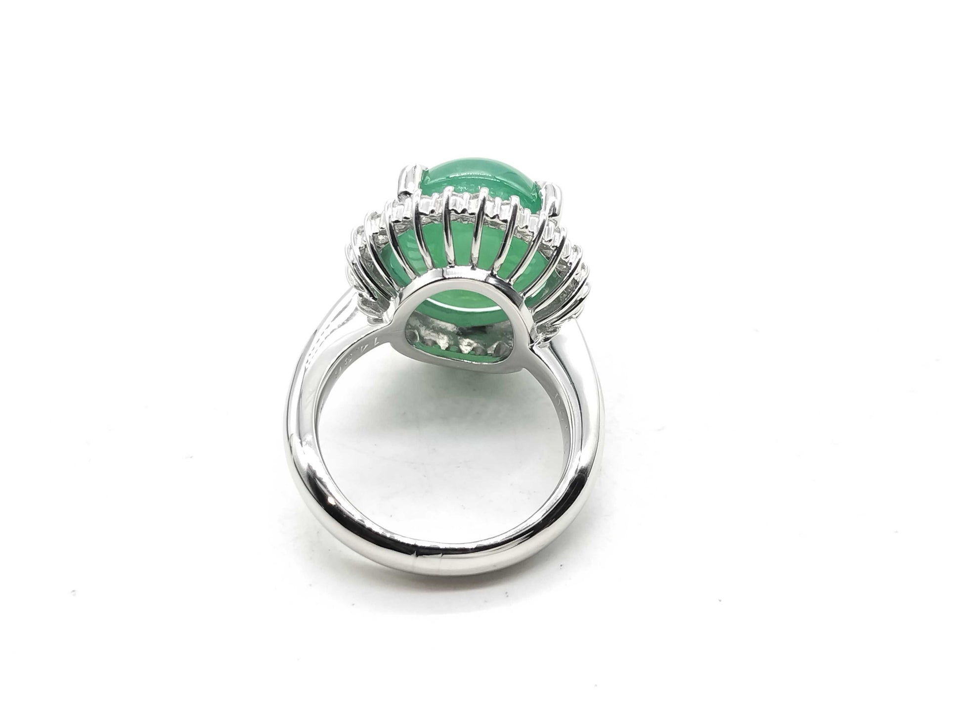 Jade 14.36ct D0.68ct PT900 15.6g Ring 