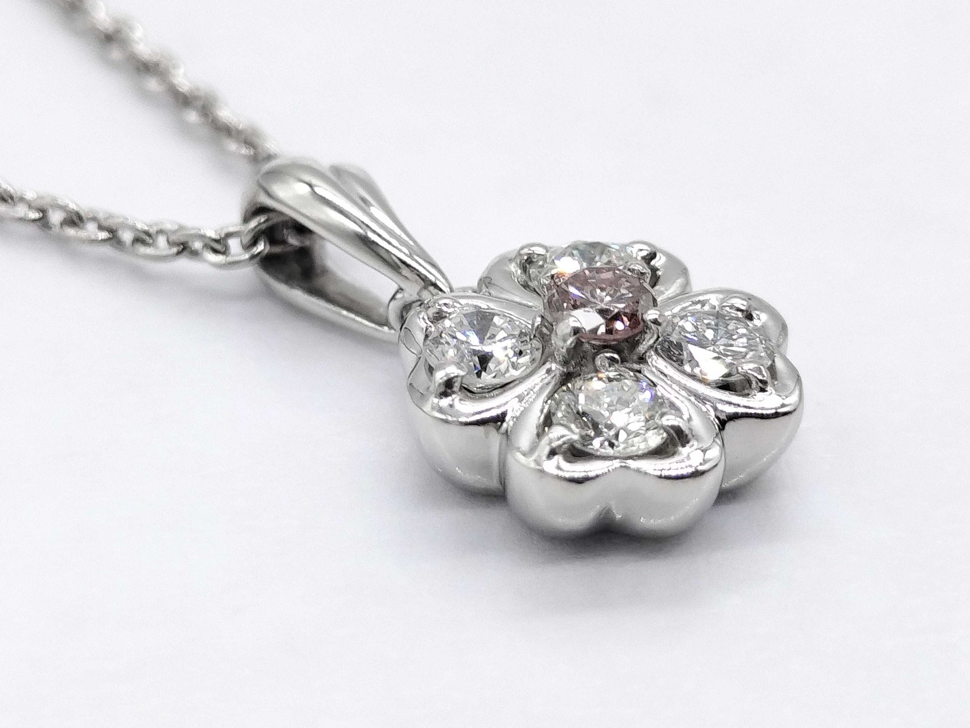 PD0.096ct D0.41ct Pt900/Pt850 6.5g Necklace 