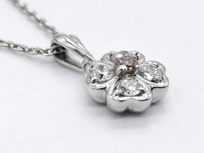 PD0.096ct D0.41ct Pt900/Pt850 6.5g Necklace 