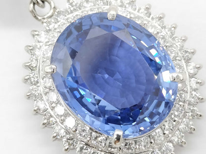 S10.82ct D1.18ct/0.15ct Pt900/Pt850 21.1g Necklace 