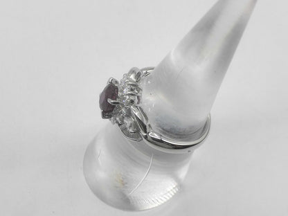 R1.15ct D0.75ct Pt900 6.8g Ring 