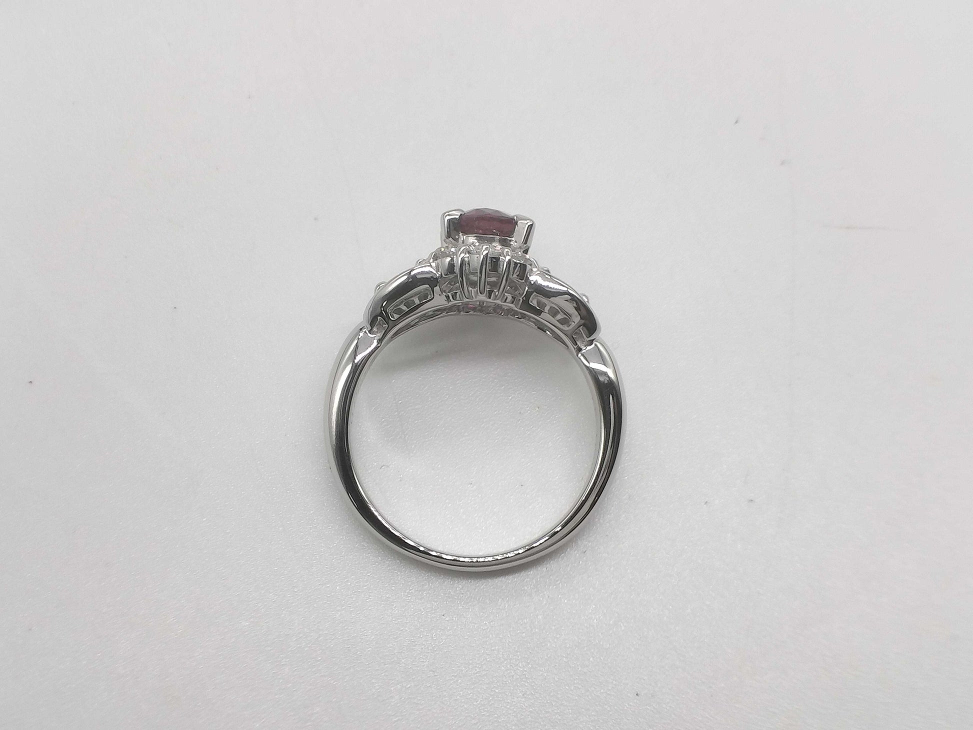 R1.15ct D0.75ct Pt900 6.8g Ring 