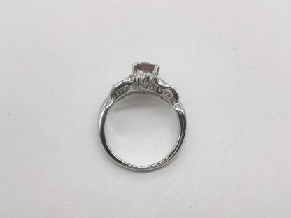 R1.15ct D0.75ct Pt900 6.8g Ring 