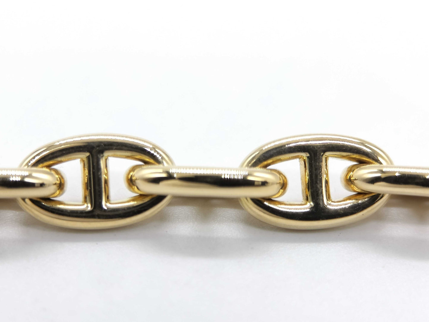 HERMES Chaine d'Ancre TPM 22-link bracelet in YG and Au750, weighing 19.4g 