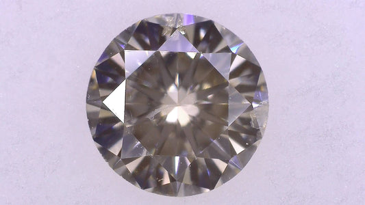 0.488ct UNDER N) VERY LIGHT BROWN SI-2 GOOD/GD/VG FAINT NATURAL 5.02-5.09X3.02mm Loose Diamond