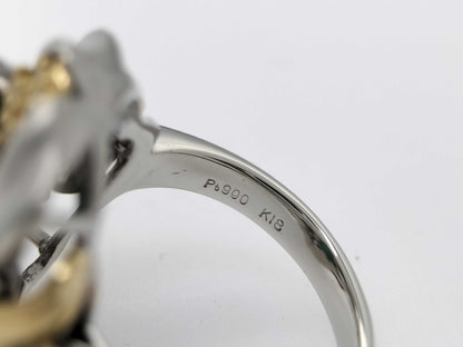TL4.62ct D0.16ct PT900/K18 13.2g Ring 