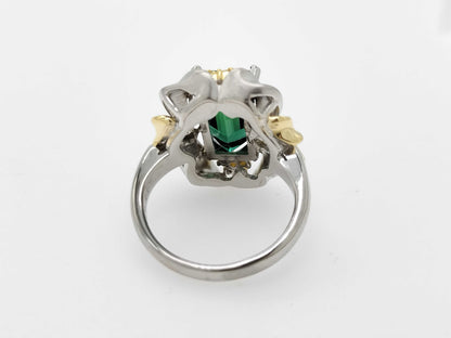 TL4.62ct D0.16ct PT900/K18 13.2g Ring 