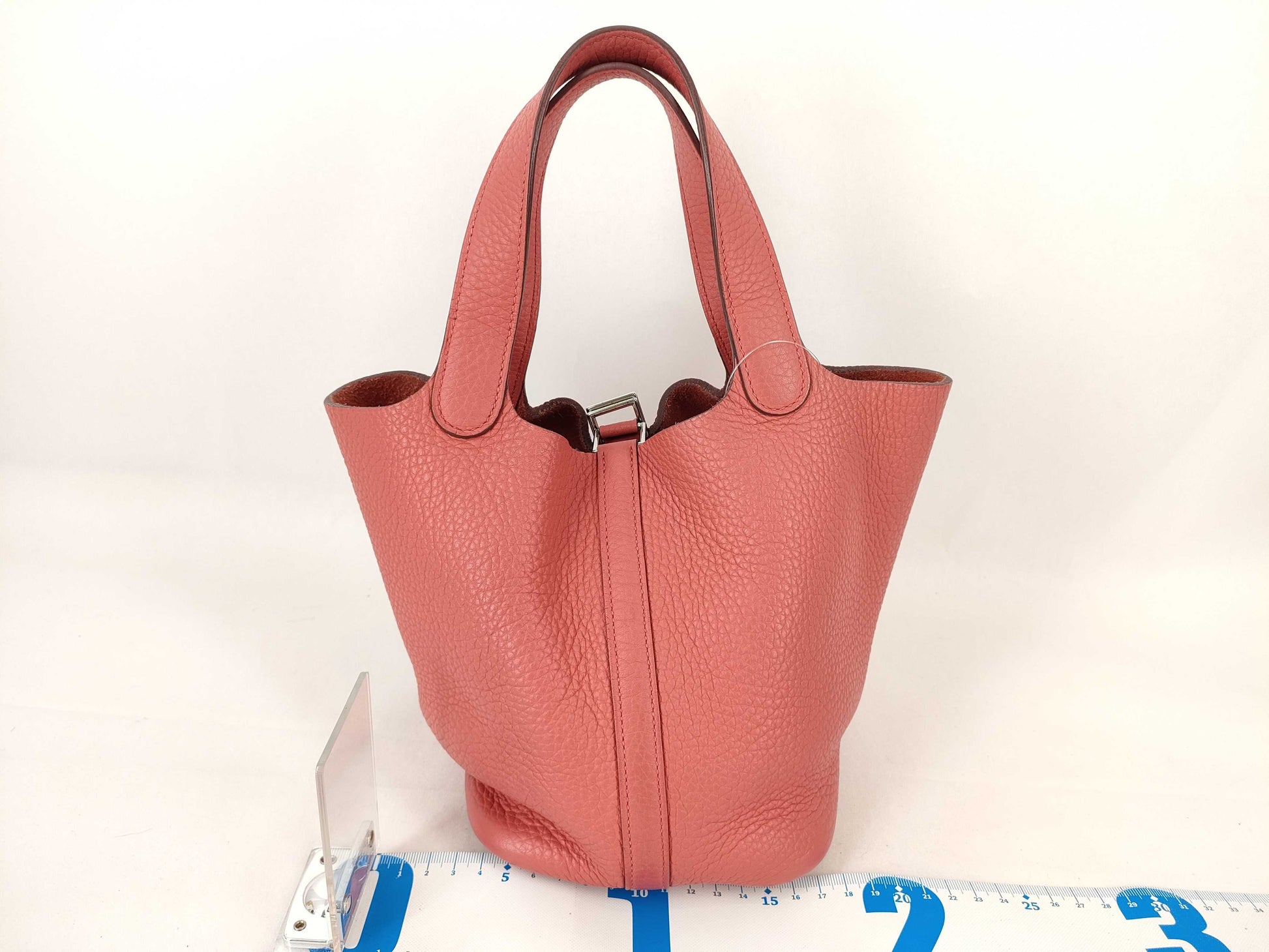 HERMES Picotin □O engraved handbag