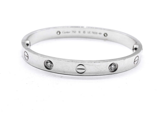 Cartier Love Bracelet #16 4PD White Gold 750 31.0g Bracelet/Bangle 