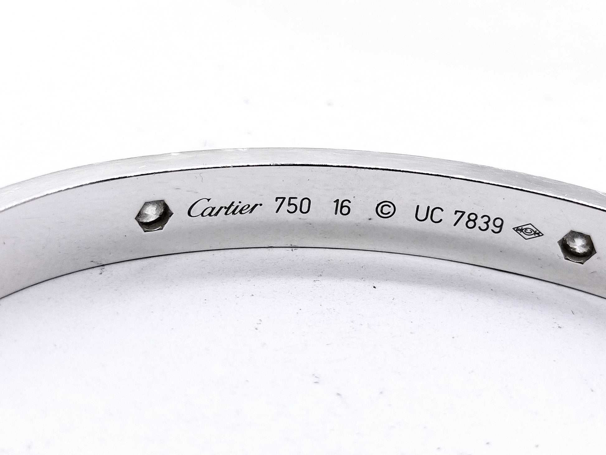 Cartier Love Bracelet #16 4PD White Gold 750 31.0g Bracelet/Bangle 