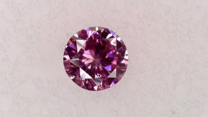 0.059ct Fancy Vivid Purple Pink I-1 ****/GD/FR Faint Natural 2.48-2.53x1.49mm RD Loose Diamond