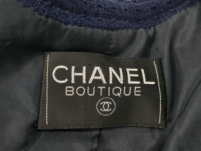 CHANEL Tweed Set with Coco Button and Gold Chain Jacket
