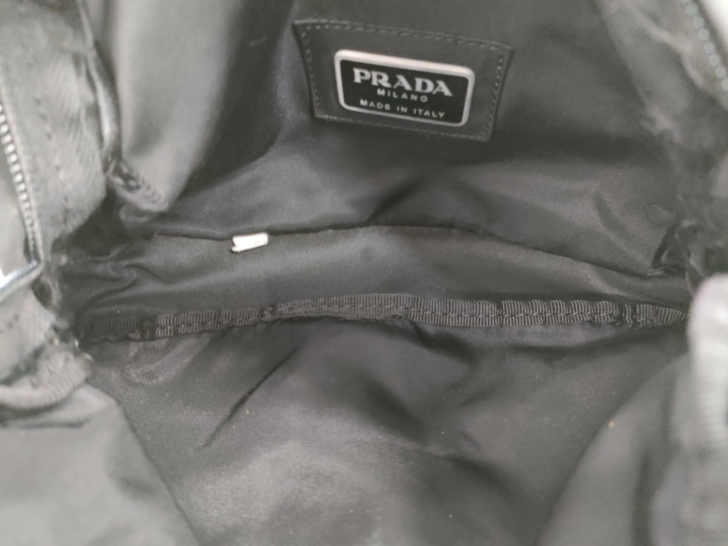 PRADA Nylon Triangle Logo Body Bag Waist Bag