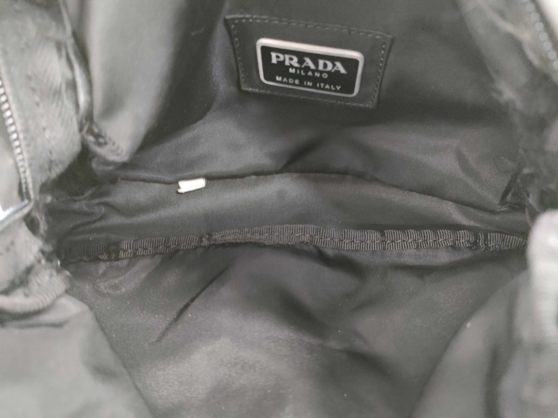 PRADA Nylon Triangle Logo Body Bag Waist Bag