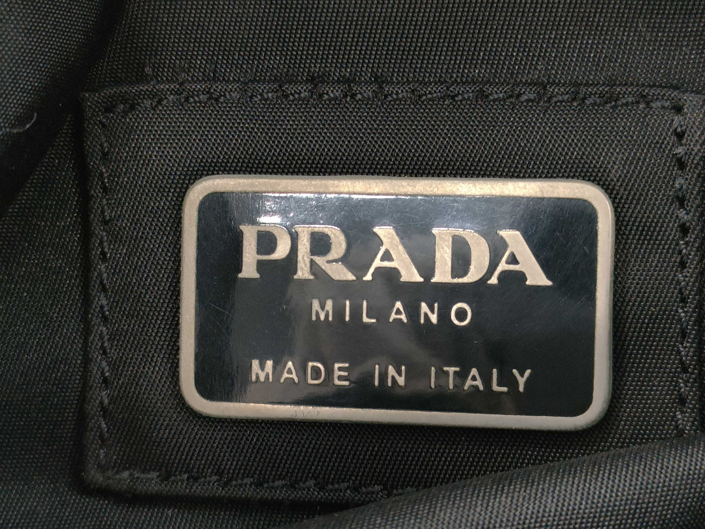 PRADA Nylon Triangle Logo Body Bag Waist Bag