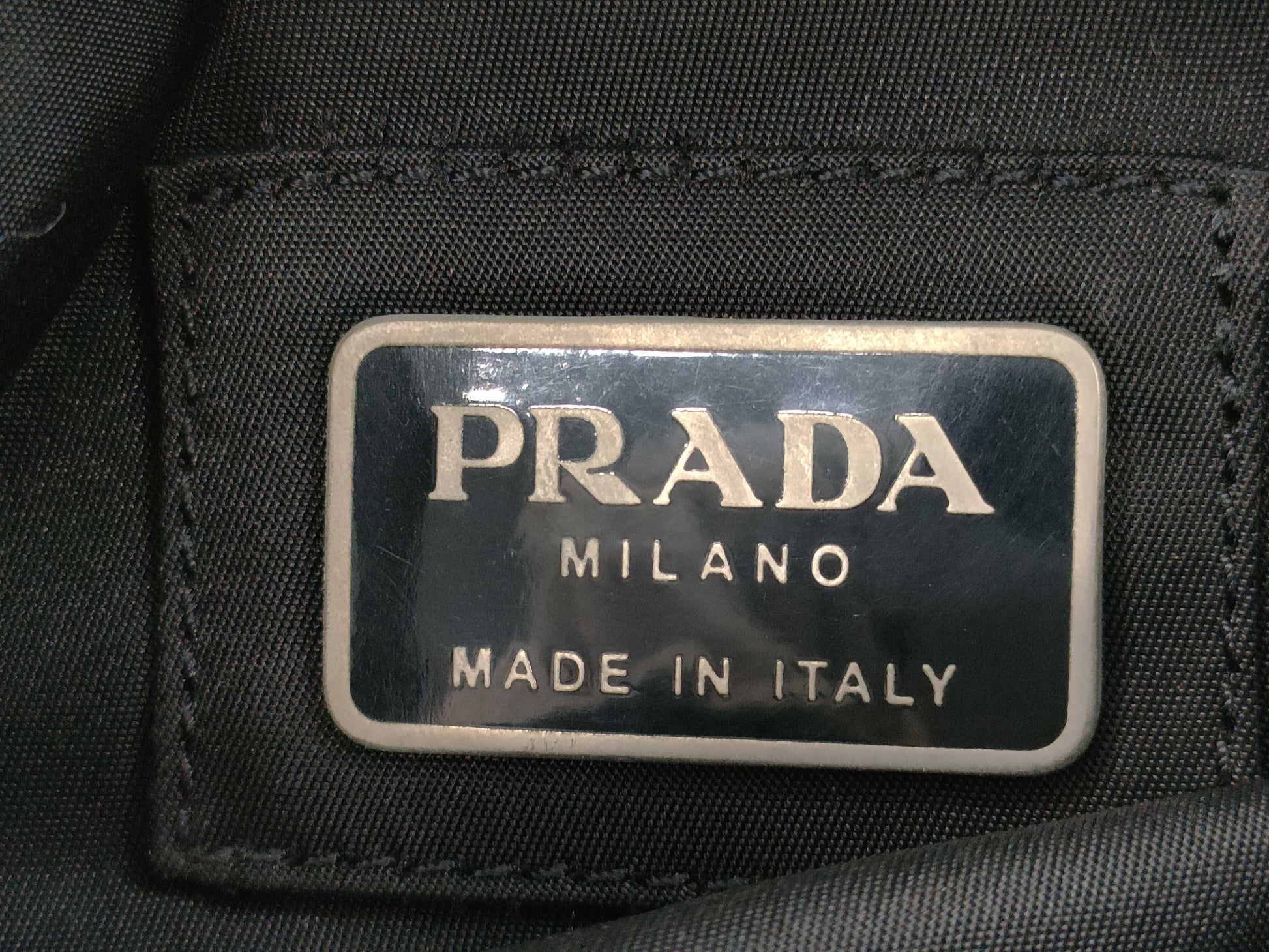 PRADA Nylon Triangle Logo Body Bag Waist Bag