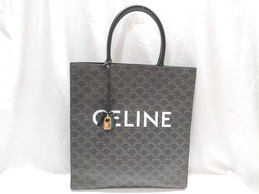 CELINE Vertical Cabas Triomphe Handbag