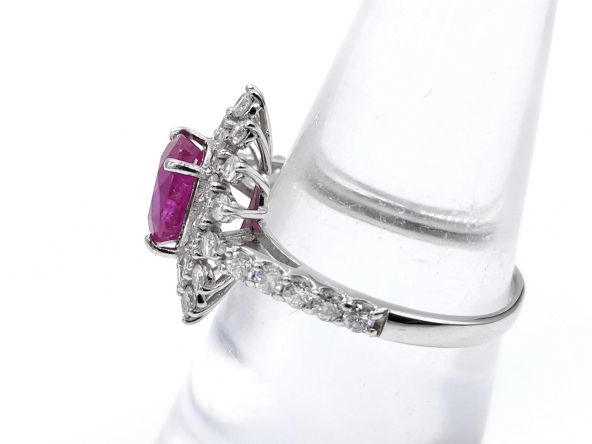 R1.86ct D0.80ct Pt950 4.5g Ring 