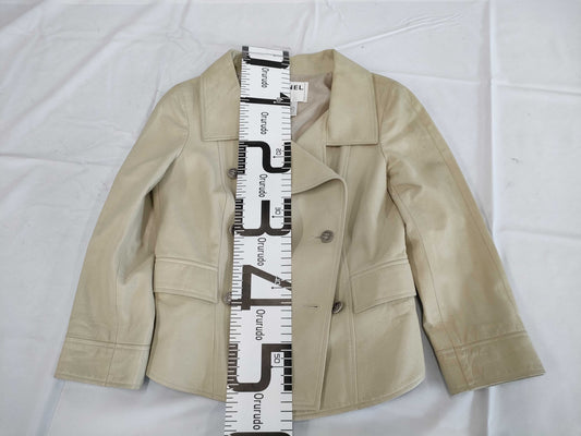 CHANEL Coco Mark Lamb Leather Jacket P31142 Size 34 Jacket