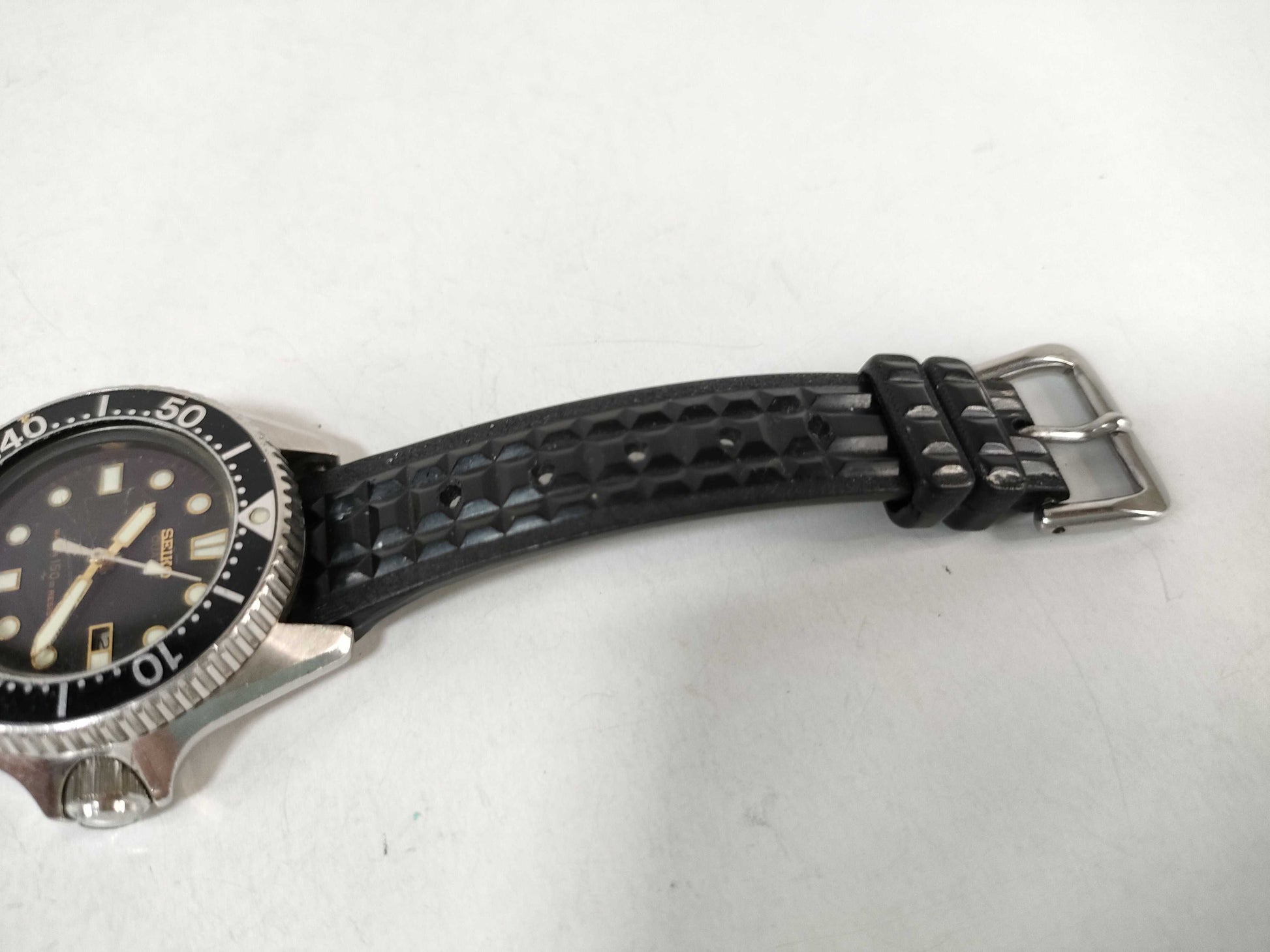 SEIKO 2625-0010 9D0401 Quartz Black Dial Unoperated Men's Watch
