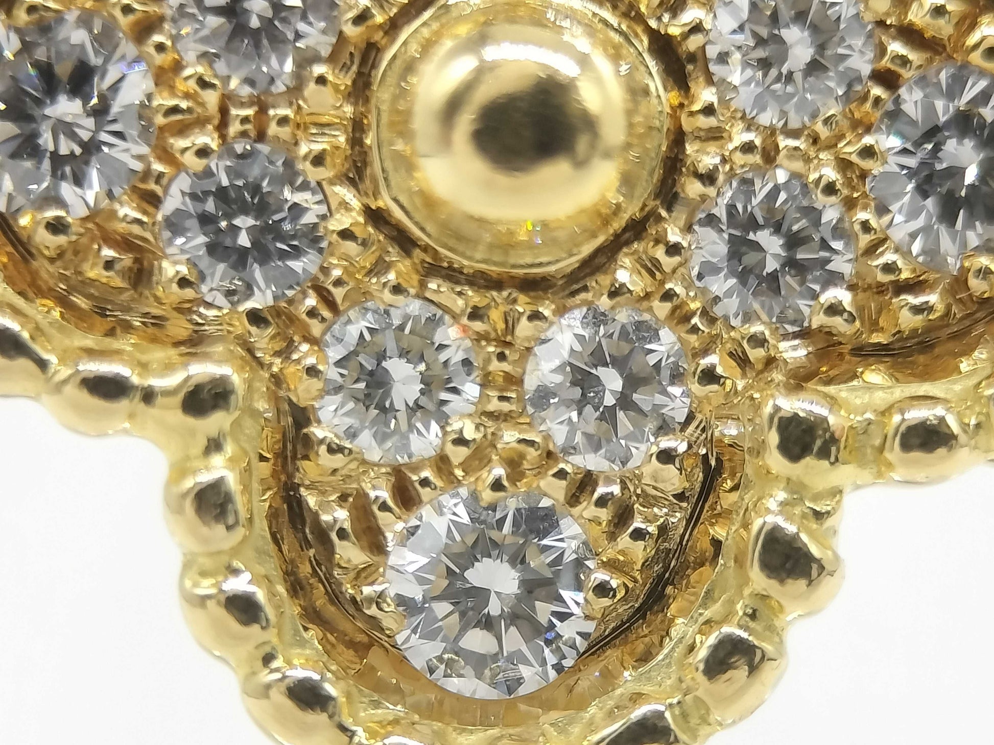 Van Cleef & Arpels Vintage Alhambra #47 Diamond Ring in Yellow Gold 750 
