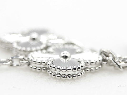 Van Cleef & Arpels Vintage Alhambra Guilloched 5-Piece Bracelet in Au750, 19.5g 