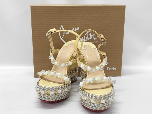 Christian Louboutin studded patent leather sandals