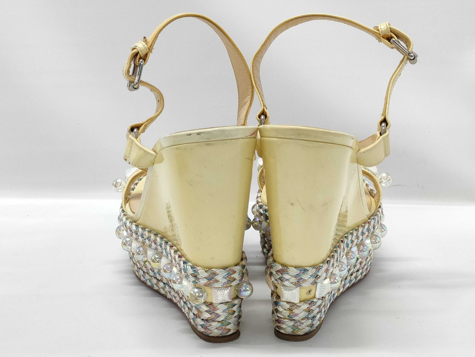 Christian Louboutin studded patent leather sandals