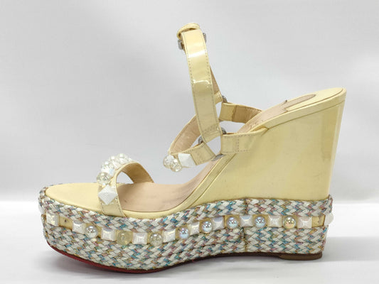 Christian Louboutin studded patent leather sandals