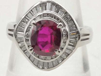 R1.62ct D0.98ct PT900 11.4g Ring 