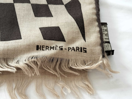 HERMES Cashmere Stole Scarf