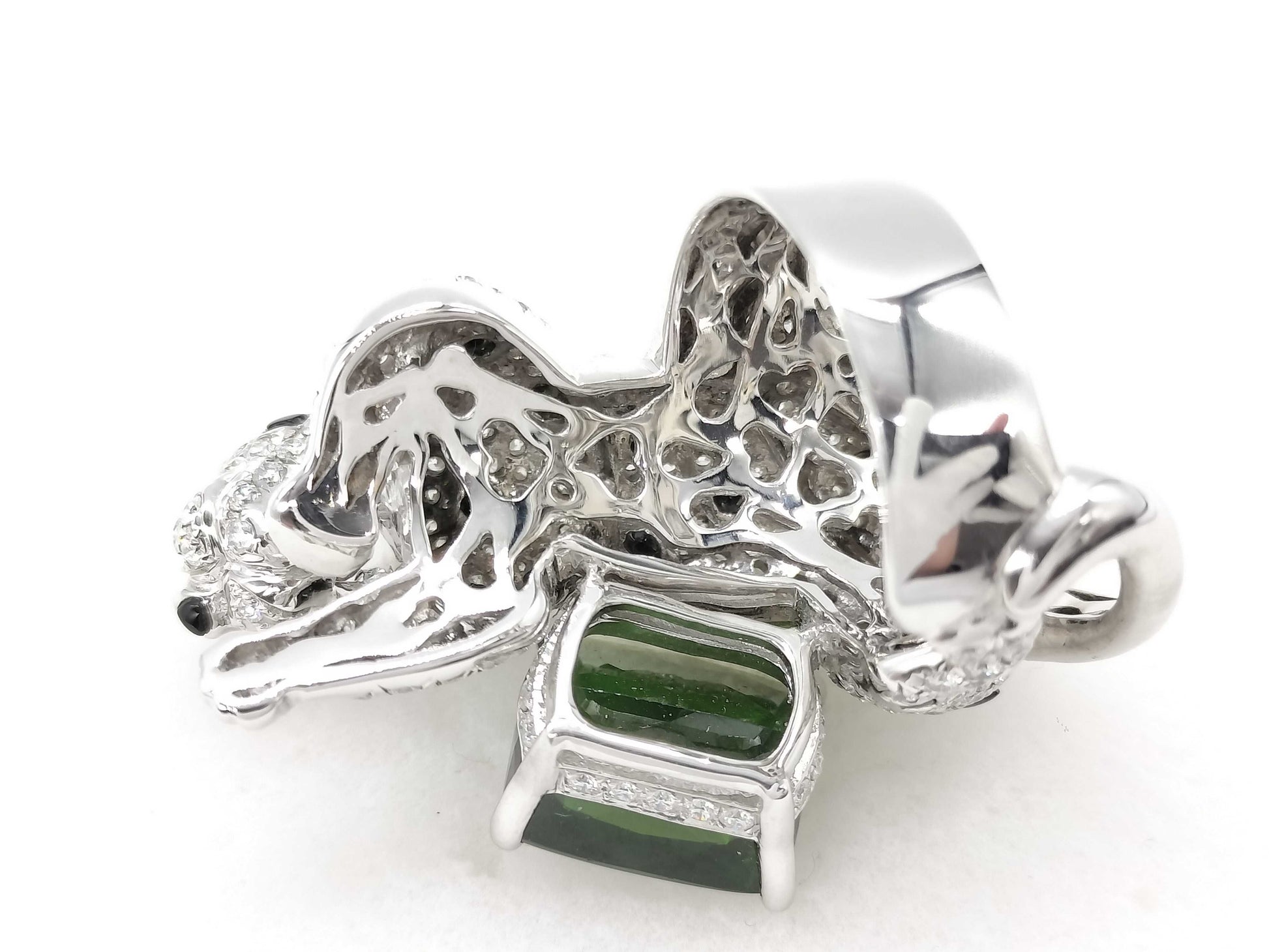 TL5.59ct G0.06ct D2.60ct K18WG 20.1g Ring 