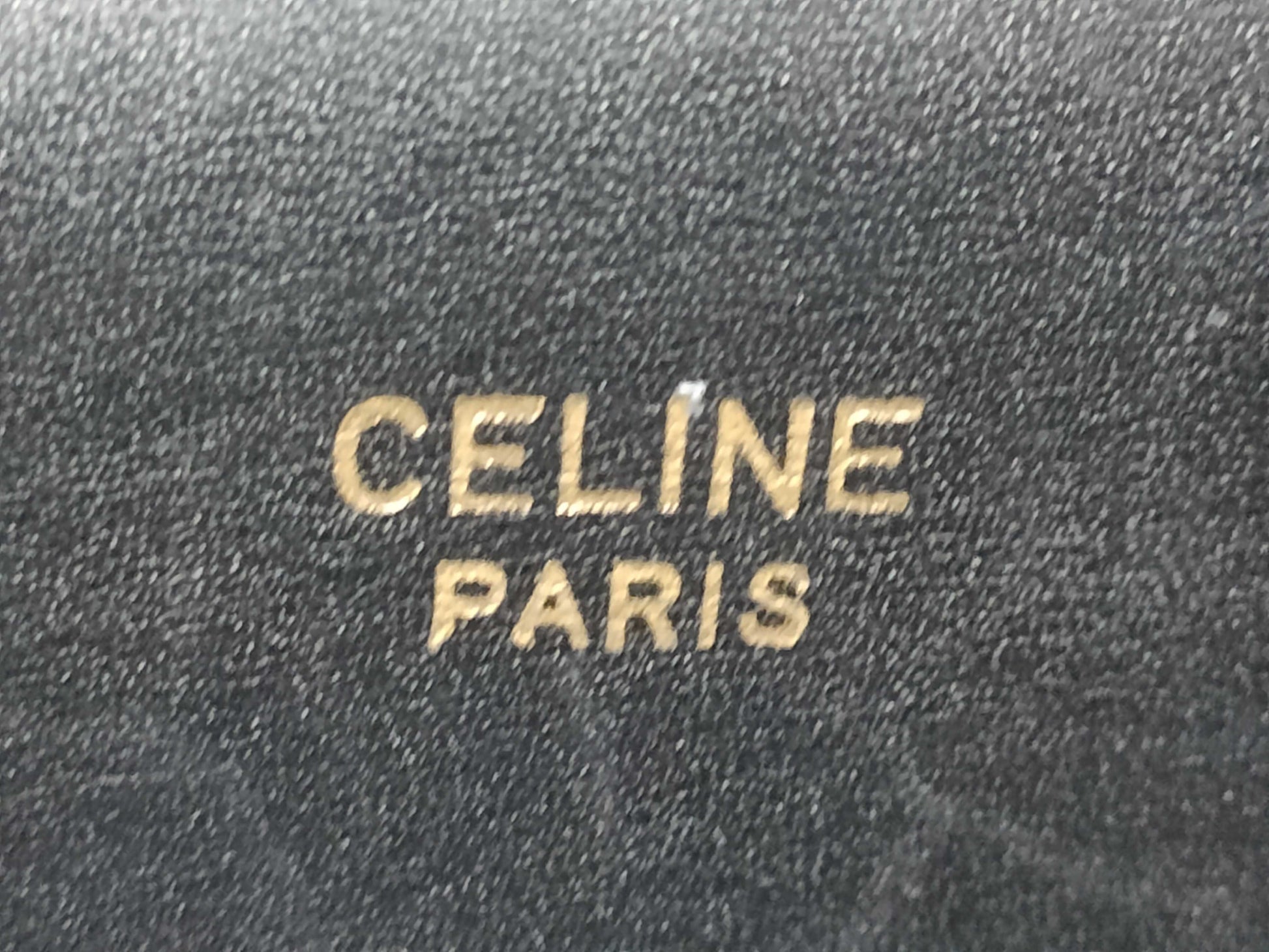 CELINE Triomphe Gold Hardware Leather Shoulder Bag Black Shoulder Bag