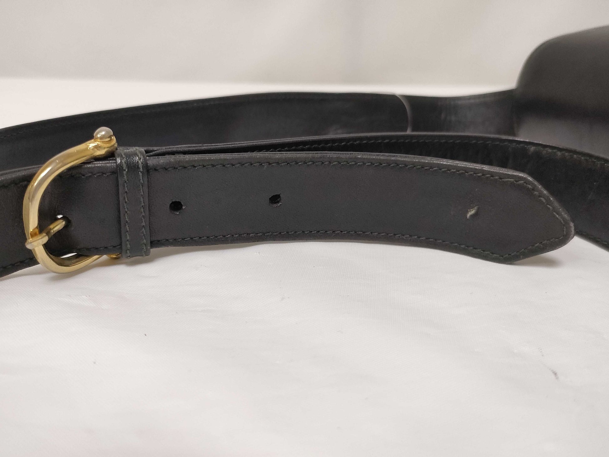 CELINE Triomphe Gold Hardware Leather Shoulder Bag Black Shoulder Bag