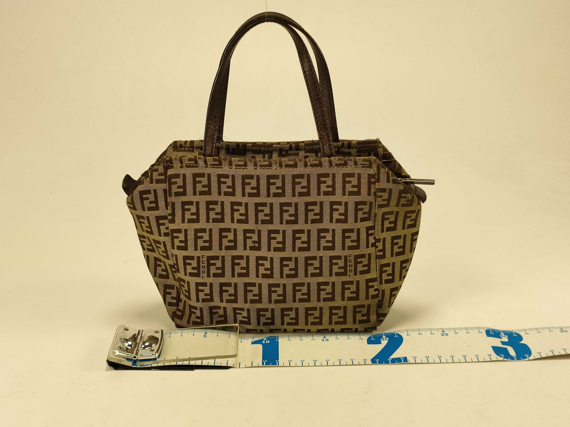 FENDI Zucca pattern canvas mini handbag