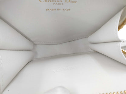 Dior Chain Shoulder Heart Leather White Shoulder Bag