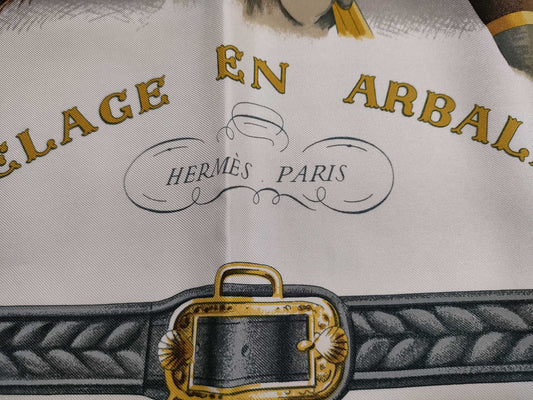 HERMES Carré 90 ATTELAGE EN ARBALETE Scarf