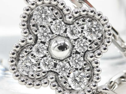 Van Cleef & Arpels Vintage Alhambra 5-Piece Onyx and Diamond Bracelet in WG Au750, 12.2g 