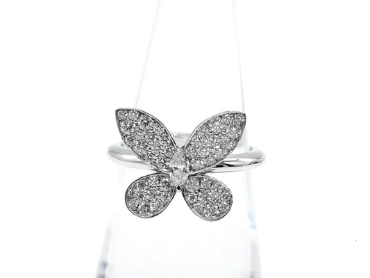GRAFF Butterfly Pavé Diamond WG Au750 4.6g Ring 
