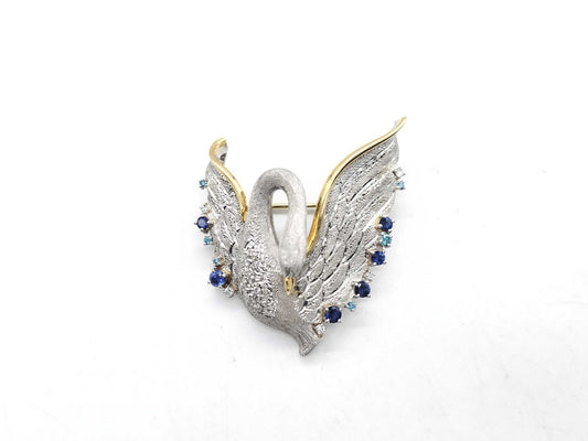 Nobuko Ishikawa, S1.64ct, D0.82ct, PT900/K18, 22.7g, Brooch 