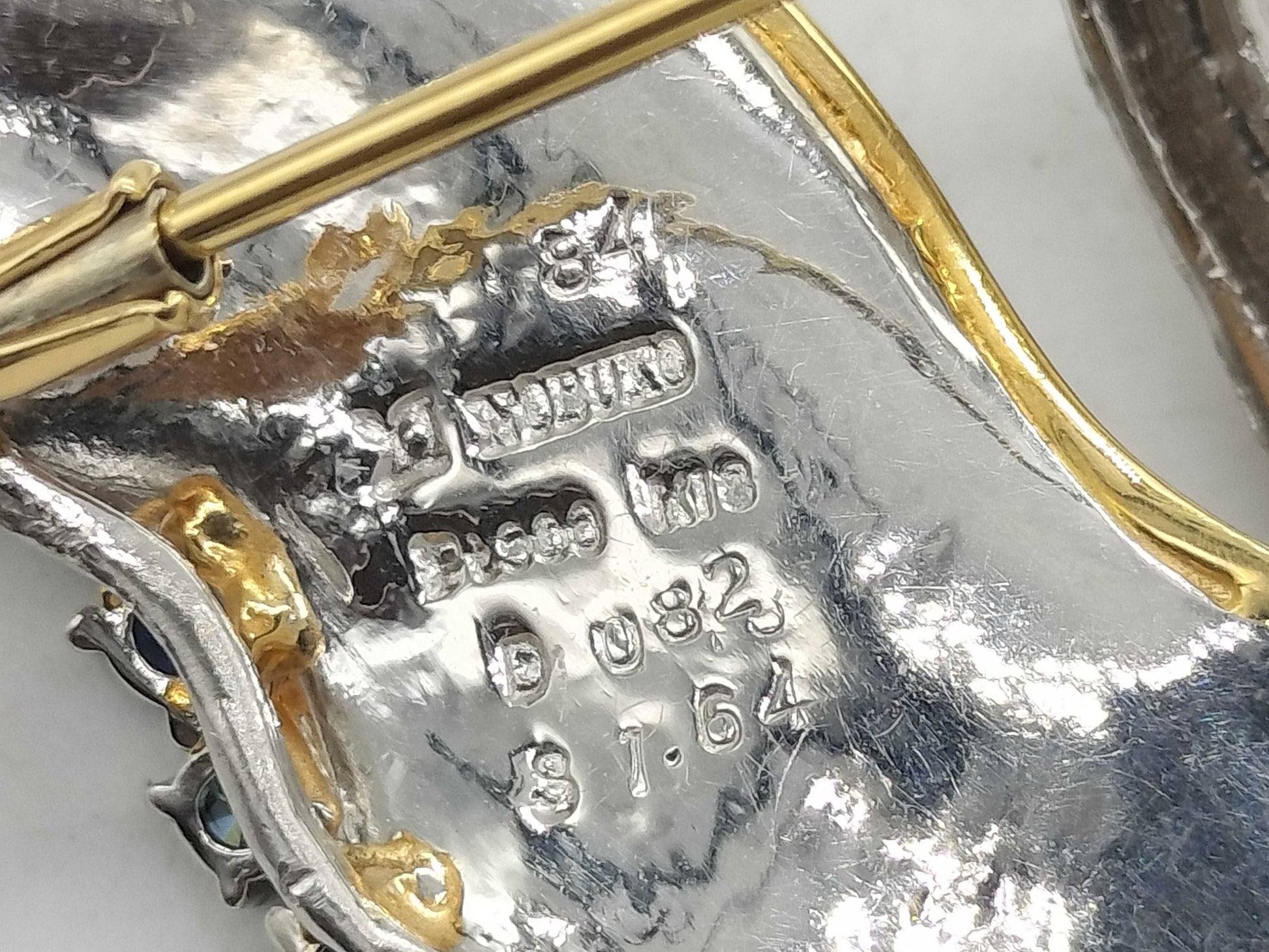 Nobuko Ishikawa, S1.64ct, D0.82ct, PT900/K18, 22.7g, Brooch 