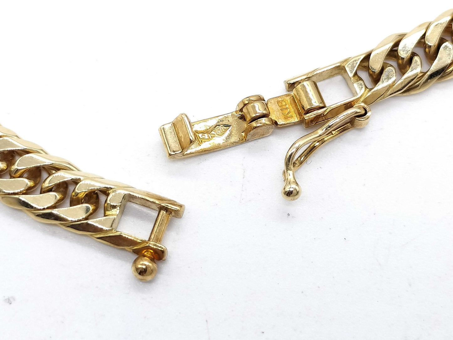 SEIKO Kihei 6-sided double K18 30.4g necklace 