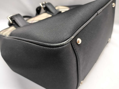 BURBERRY Nylon and Leather Nova Check Handbag